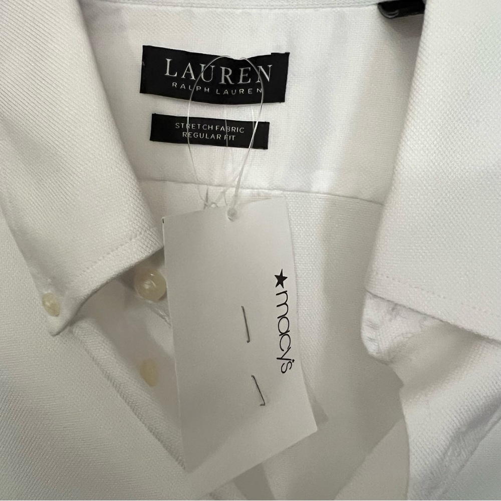 Lauren Ralph Lauren Classic White Button Down Shirt - Picture 4 of 6